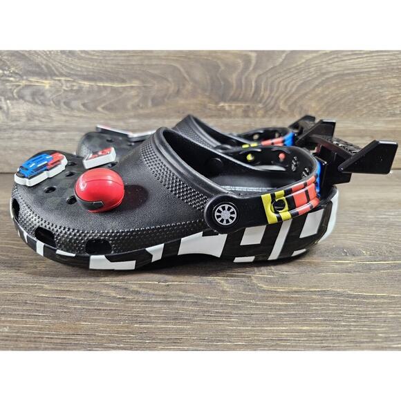 Crocs Nascar Classic Clogs Unisex Black Multi Size M4 W6 Nwot - Picture 5 of 10